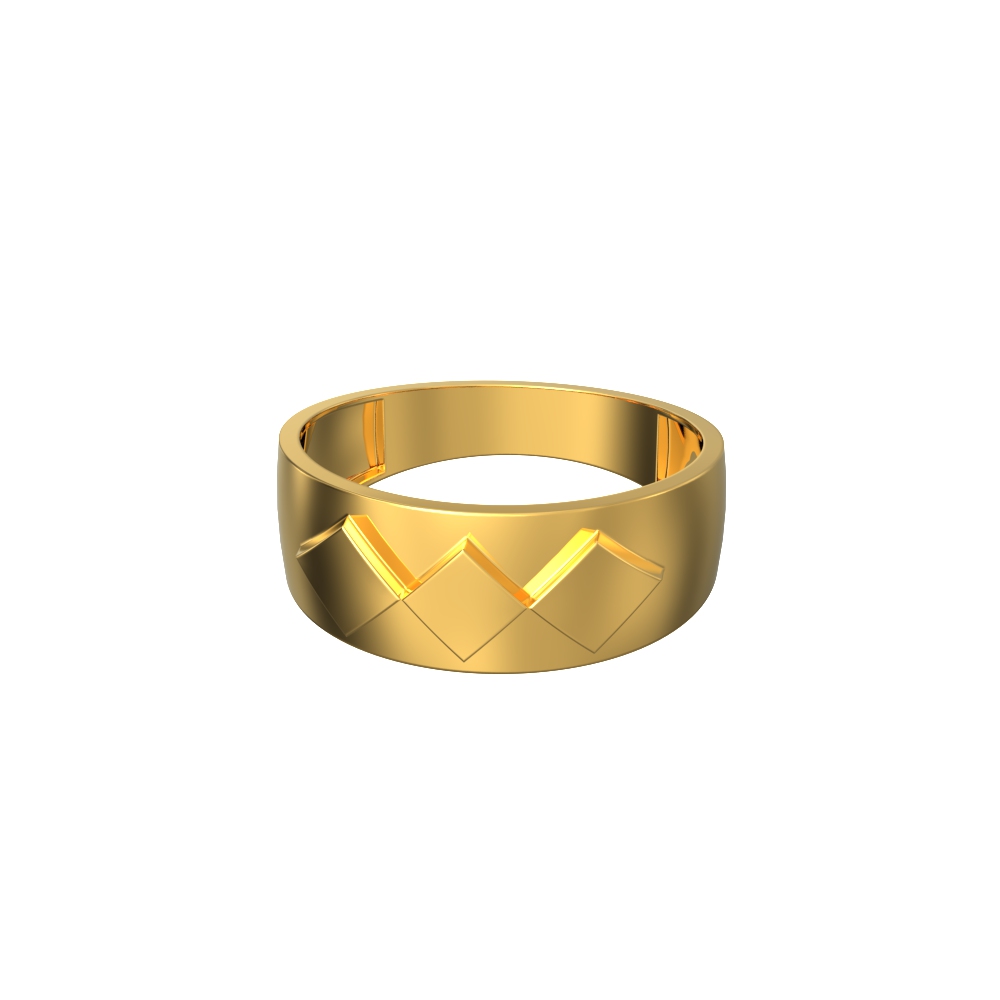 Striking Yellow Gold Geometric Ring