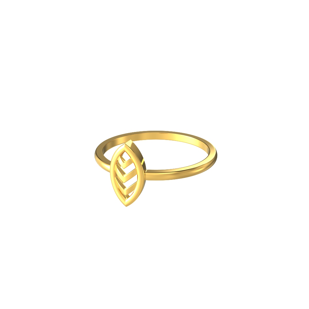 Elegant Strip Symmetry Oval Ring