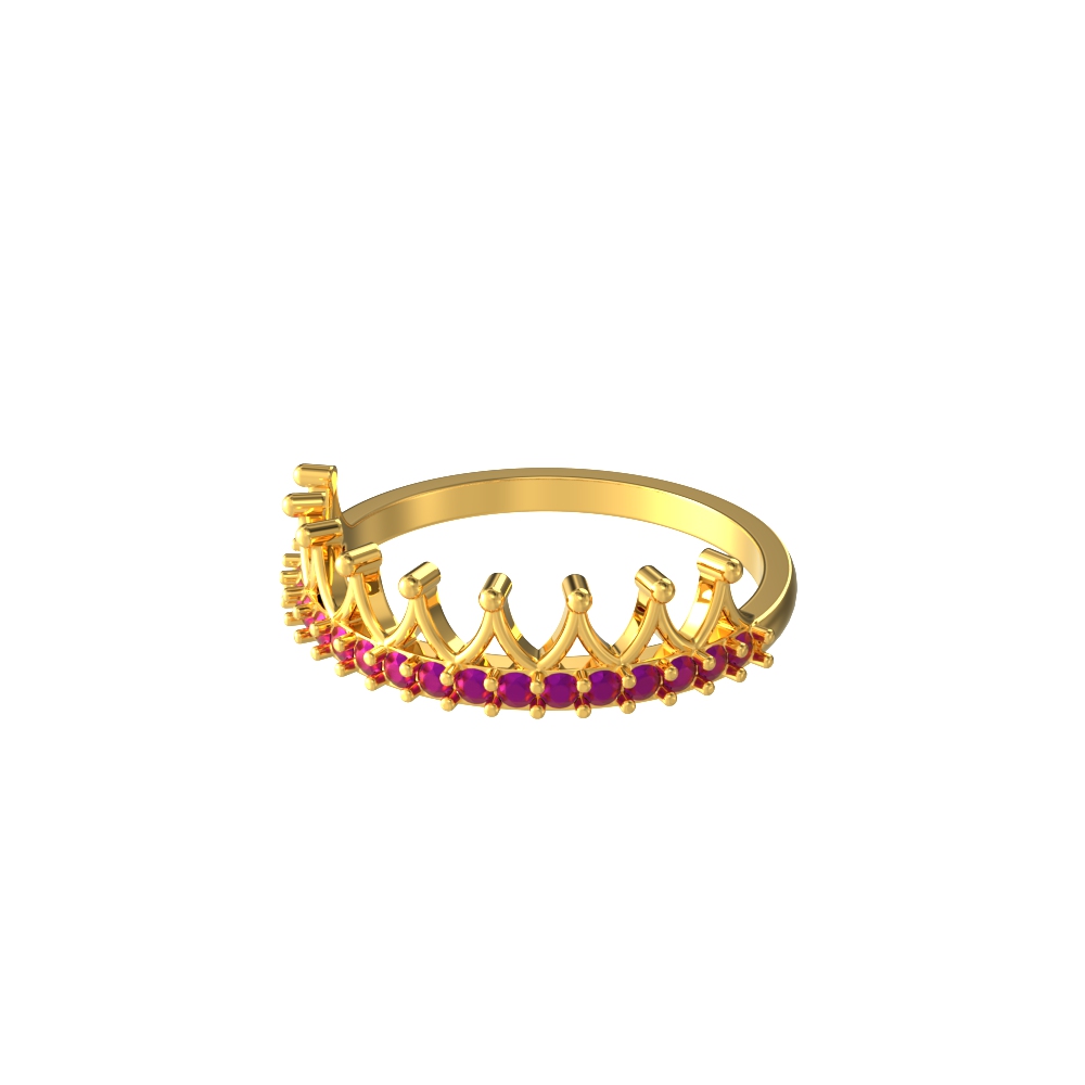 Ladies Stunning Crown Ring Gold