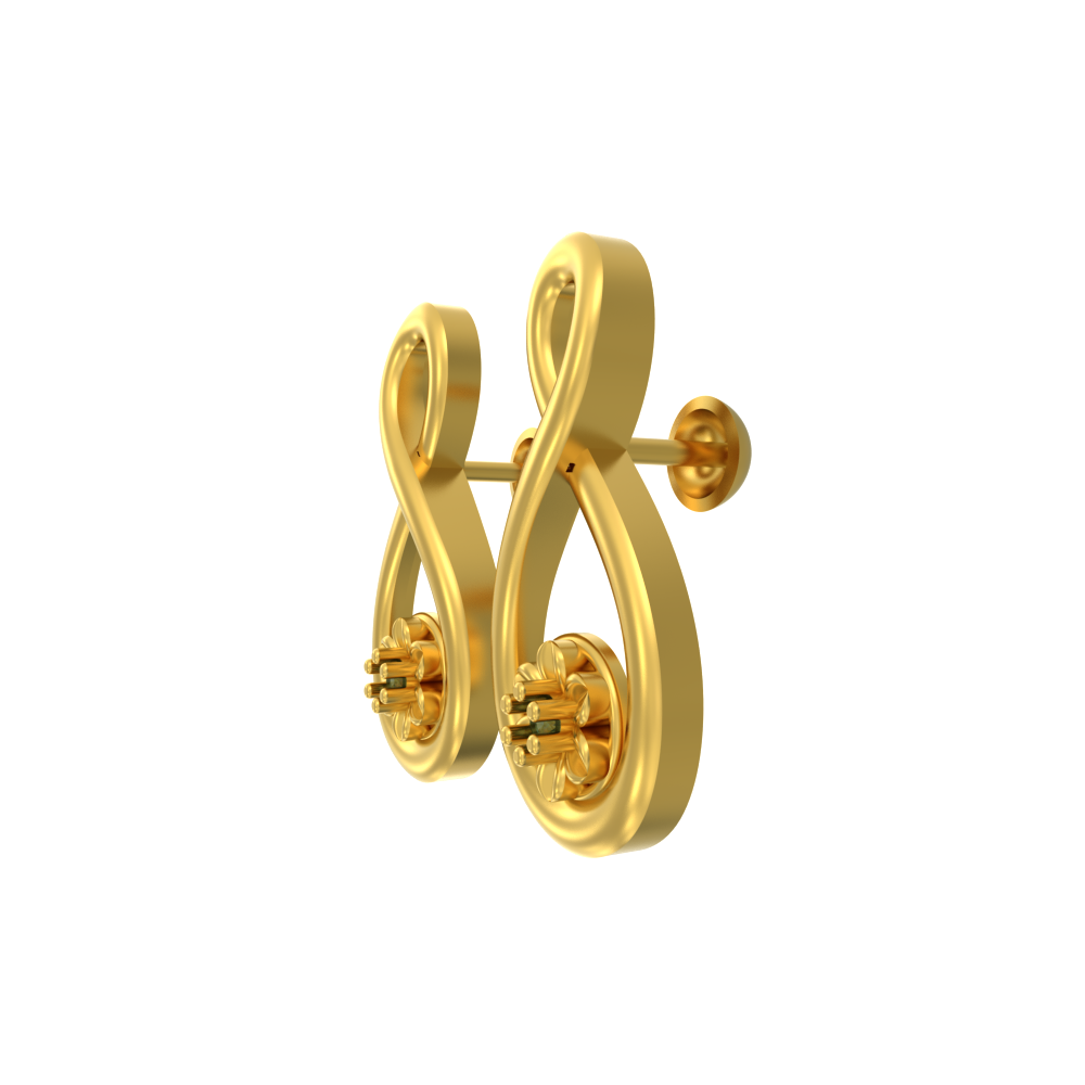Stylish Infinity Gold Earrings Chennai