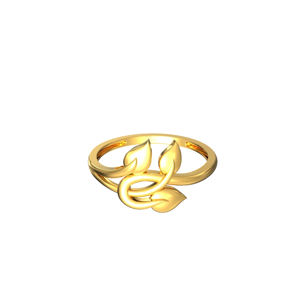 Traditional Leafy Gold Ring