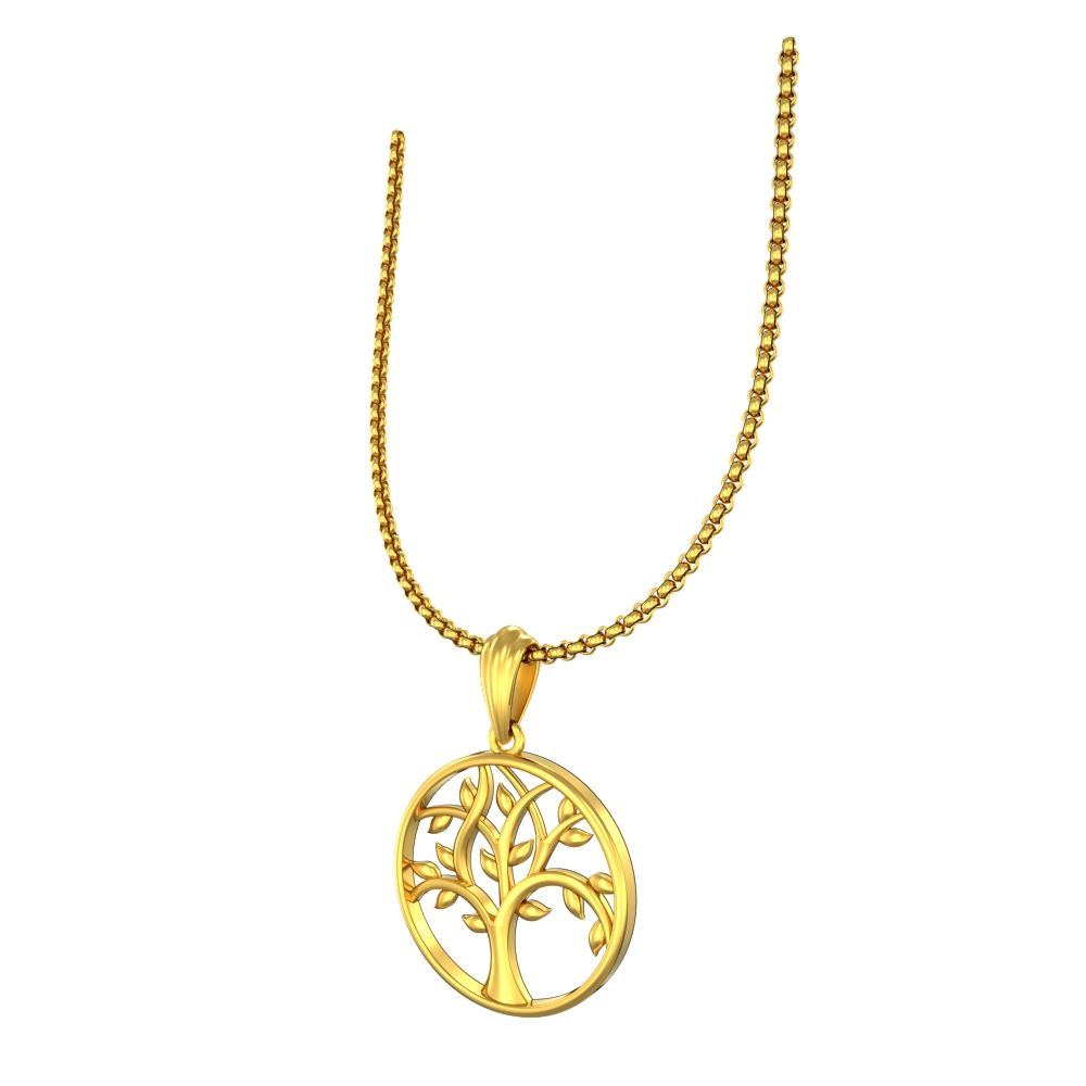 Tree-shaped-Gold-Pendant