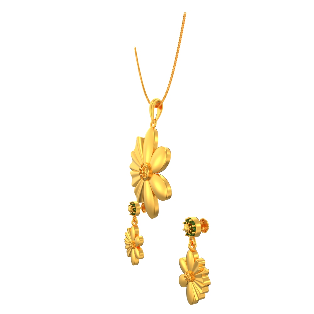 Trendy-Fascinating-Floral-Pendant-set