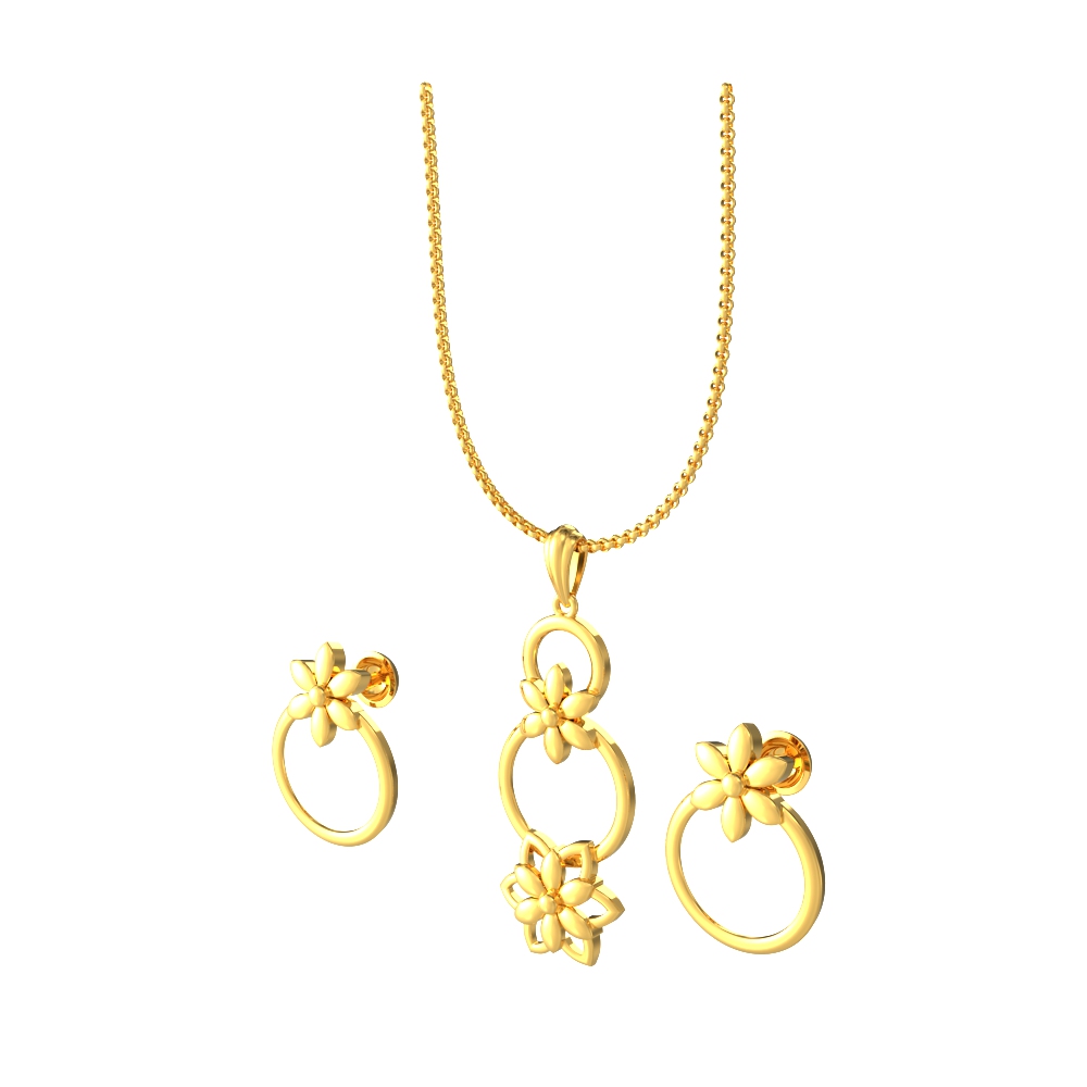 Trendy-Floral-Model-Pendant-set