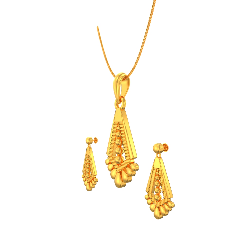 Trendy-Modern-Petal-Pendant-set