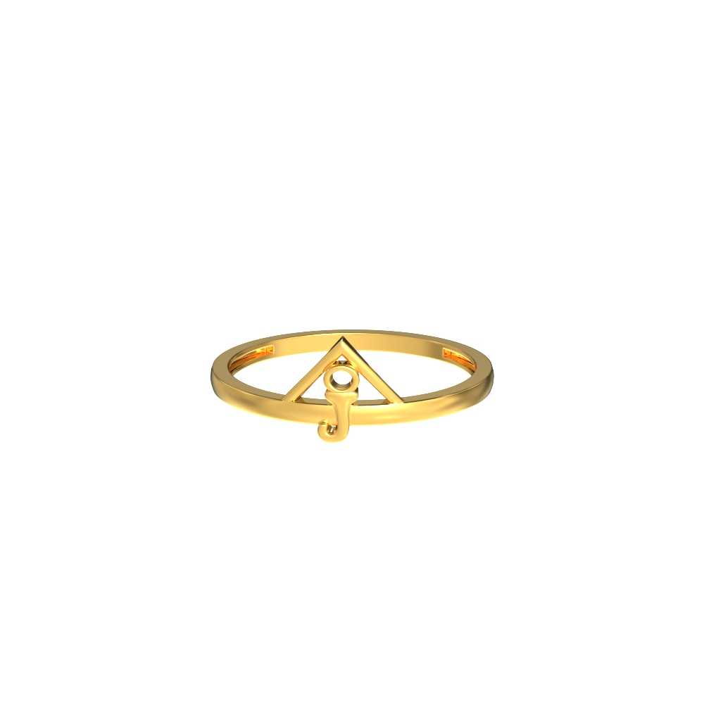 Triangular-J-Letter-Gold-Ring