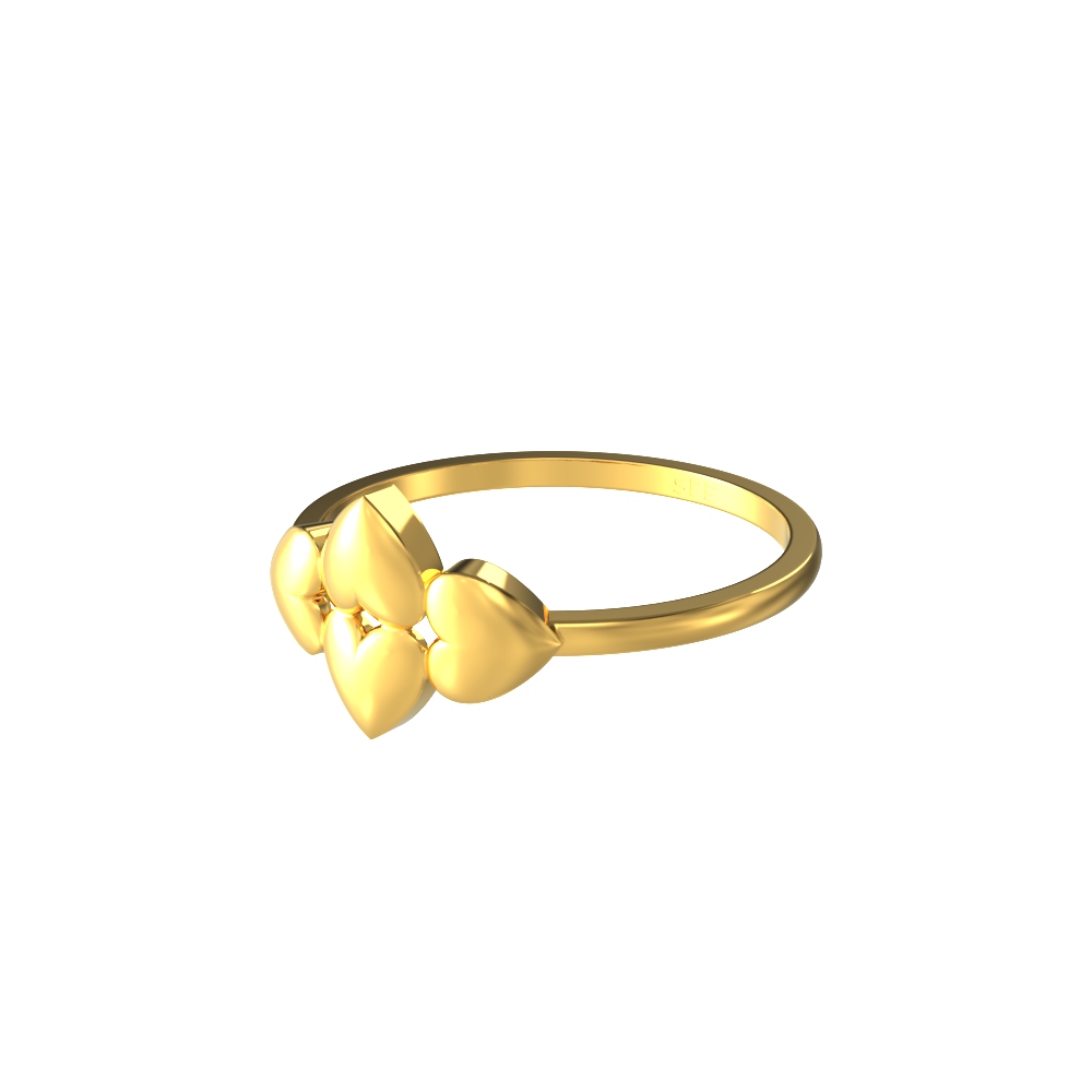 Unique Flower Design Rings Gold