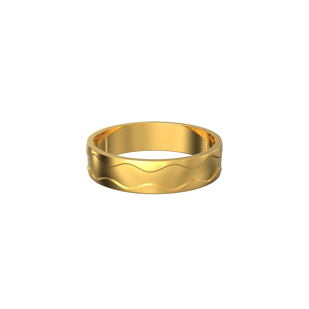 Wavy Casual Gold Ring