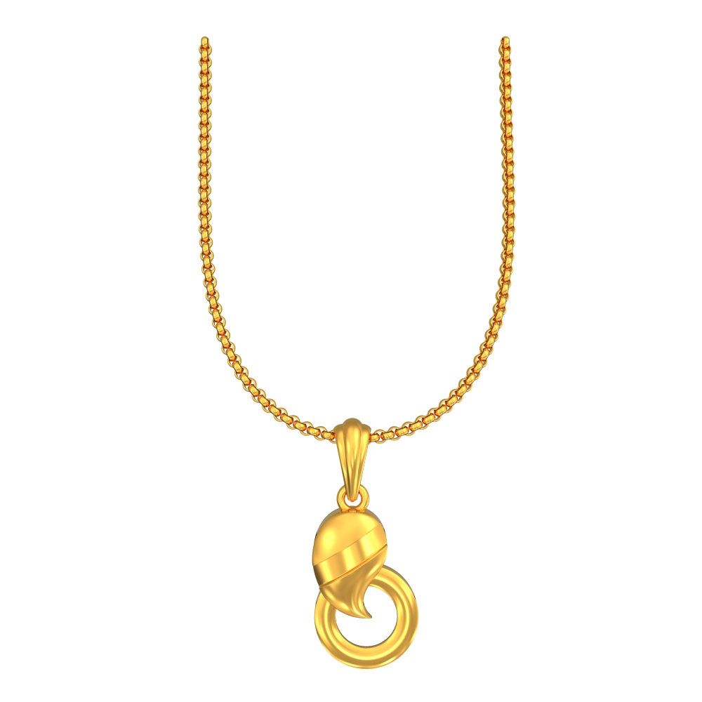 Yellow Gold Circle Pendant