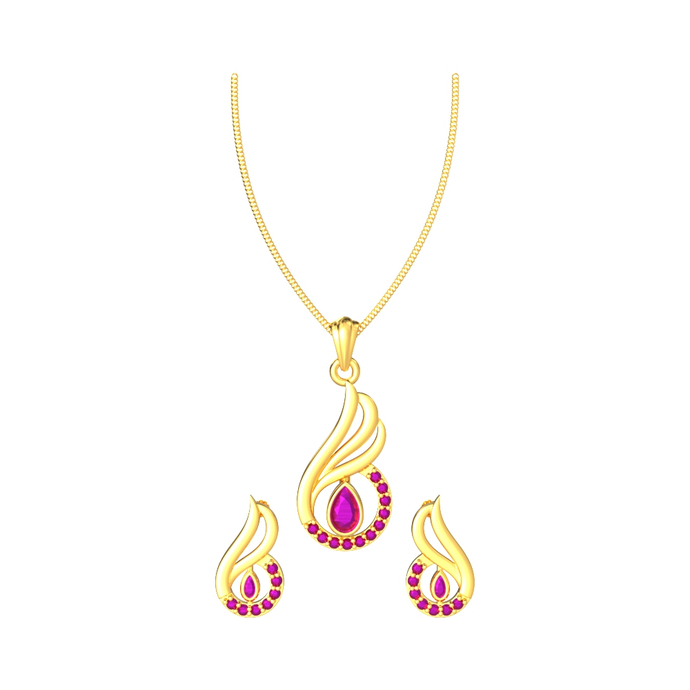 Elegant-Curvy-Pendant-set