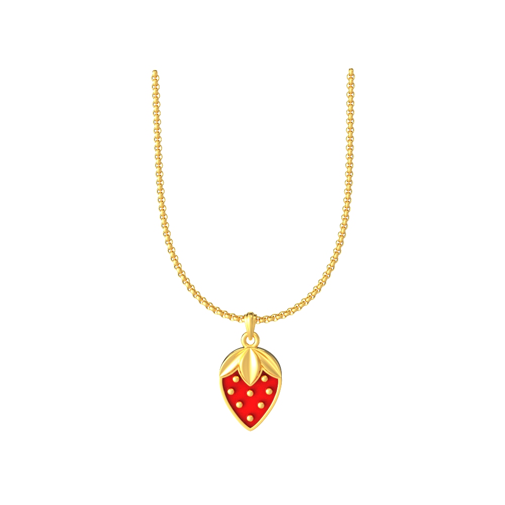 Flower-Bud-Kids-Gold-Pendant