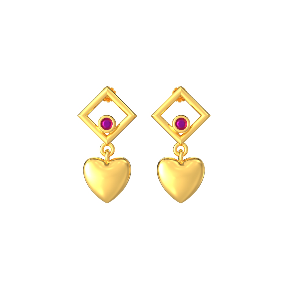 Lovely Heart Drop Earrings
