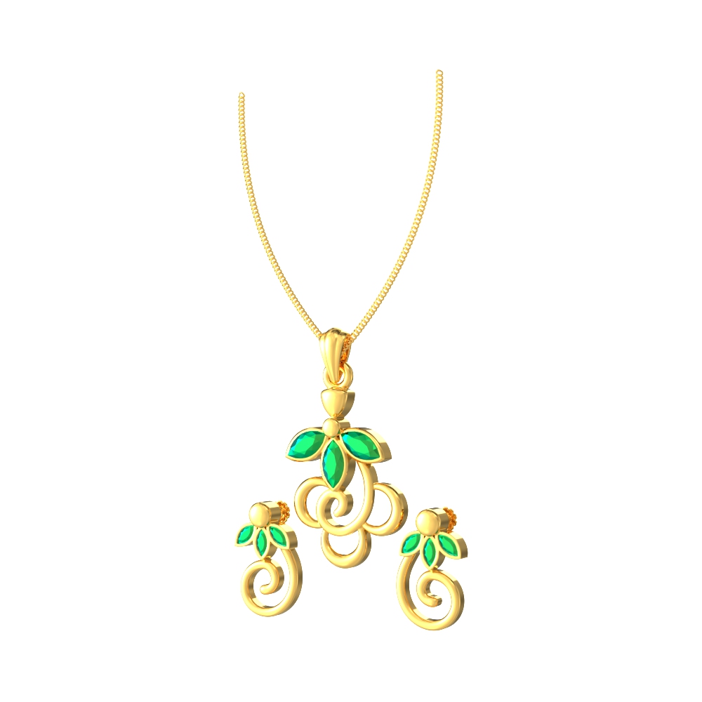 Newest-Designer-Leaves- Pendant-set