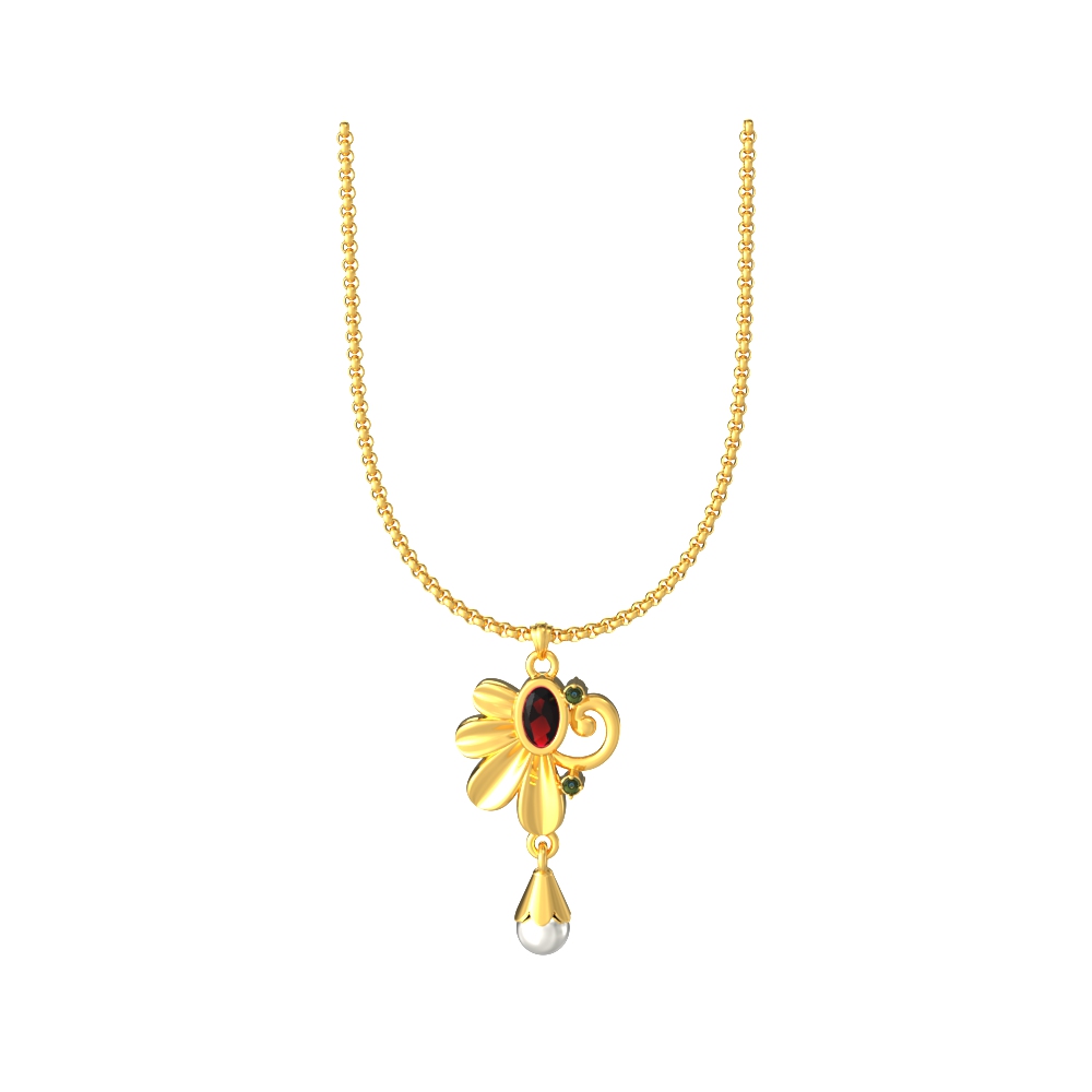 Dancing-Flower-Gold-Pendant