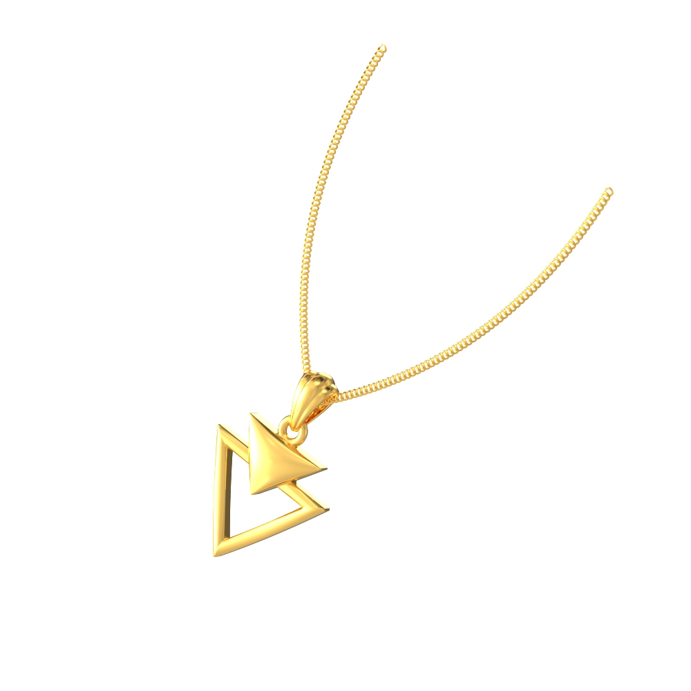 Manufacturer of Triangle shape designer 18 kt rose gold necklace set |  Jewelxy - 201955