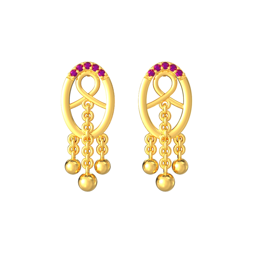 Oval-Drop-Gold-Earrings