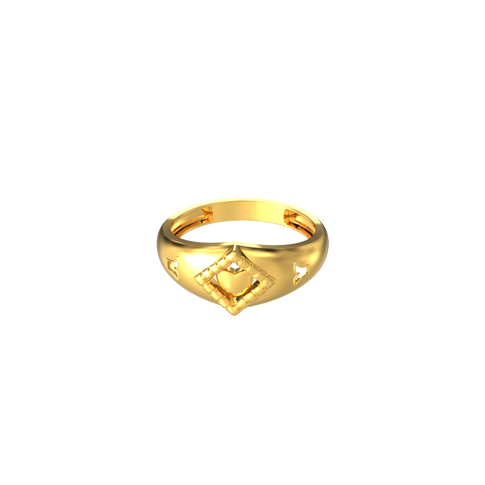 Plain-Heart-Design-Gold-Ring