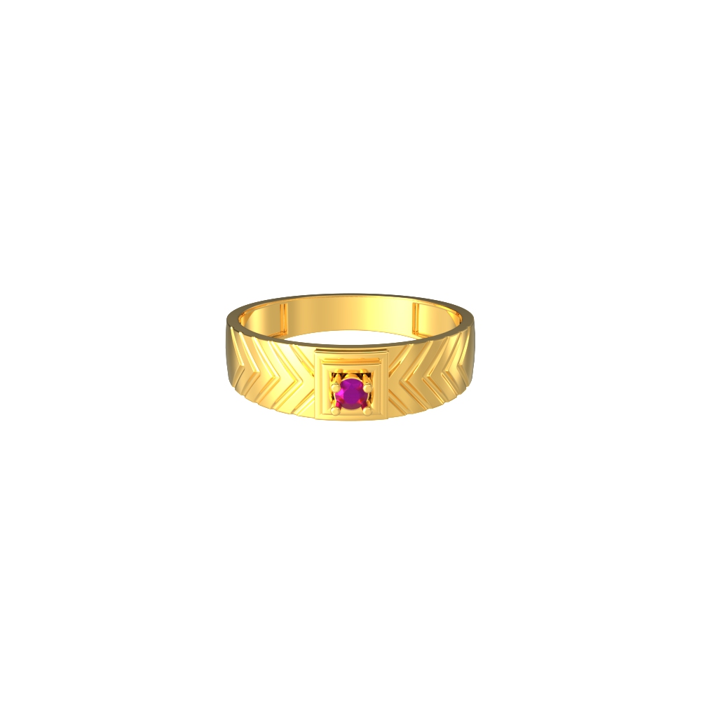 Rectangular-Plain-Gold-Ring