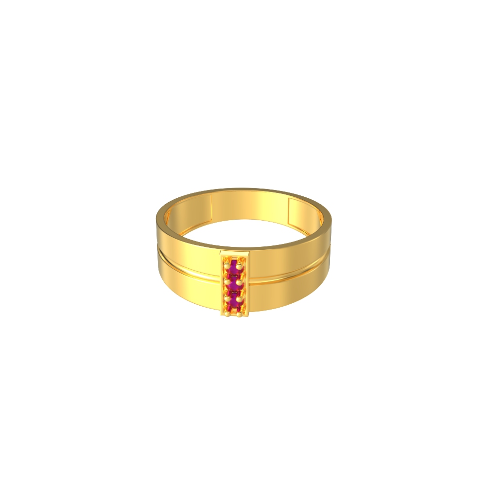 Square-With-Circular-stone-Gold-Ring