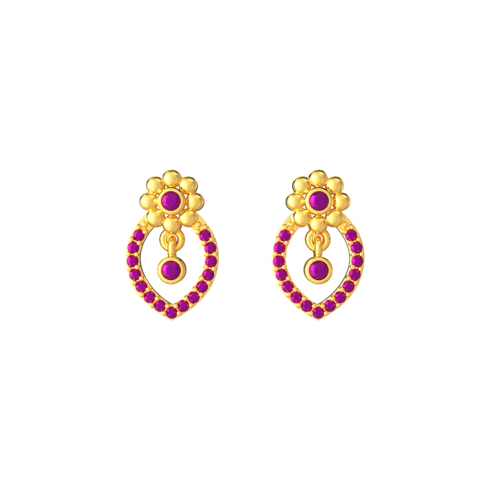 Trending-Design-Floral-Gold-Earrings