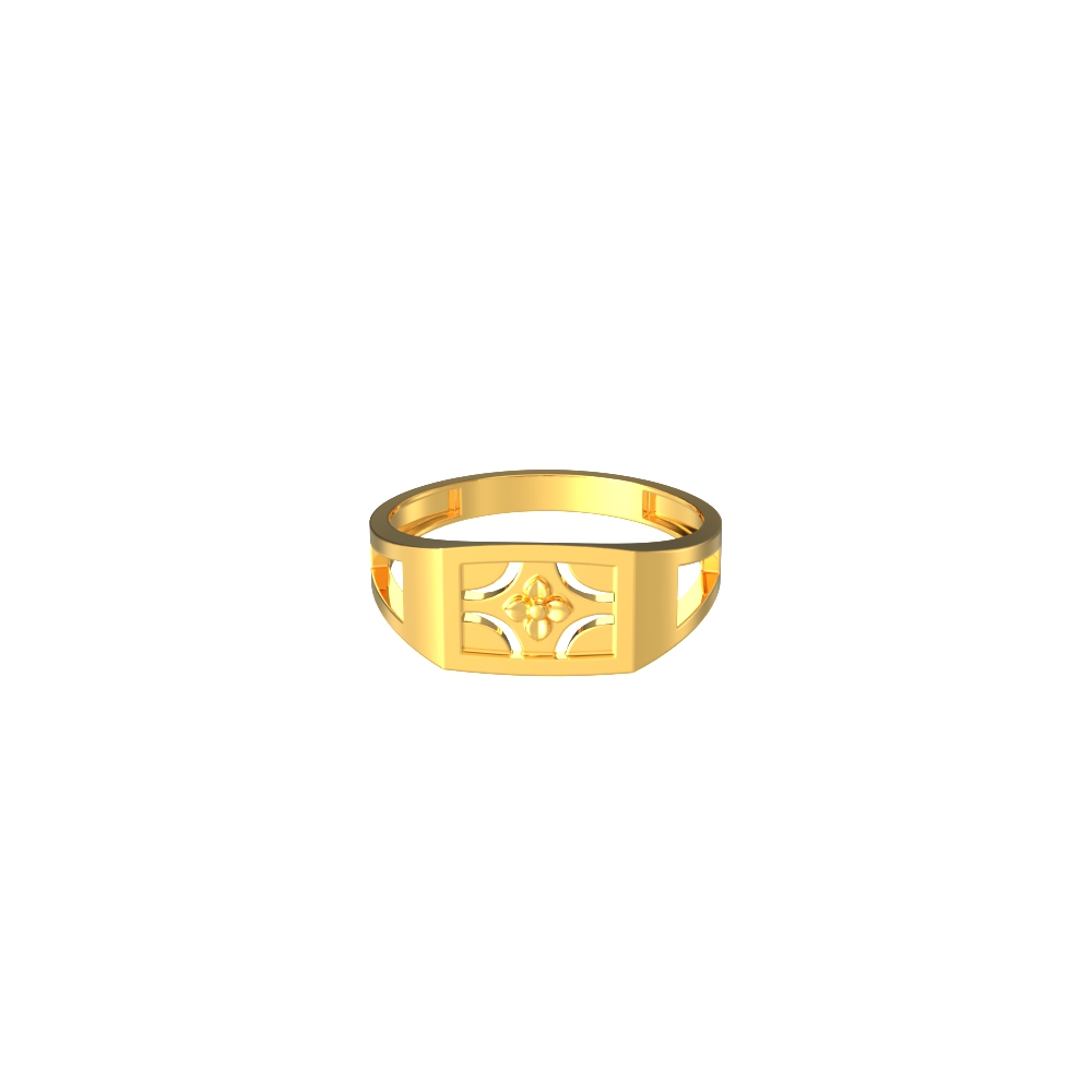 Elegant Gold Rose Men's Ring