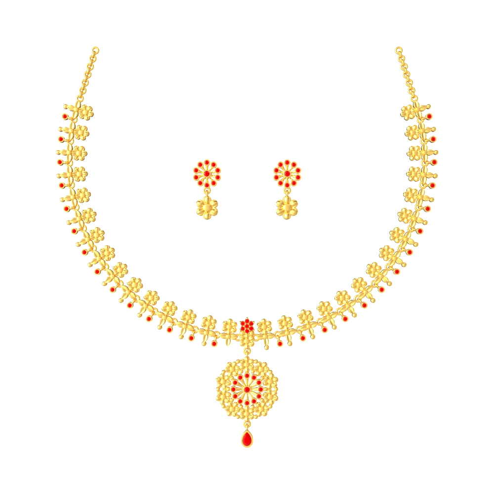 Enchanted-Nature-Gold-Necklace-Set