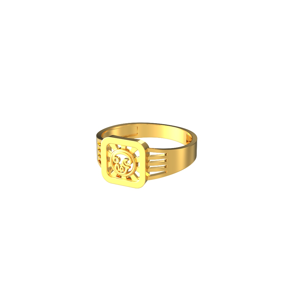 Eternal OM Gold Signet Ring-new