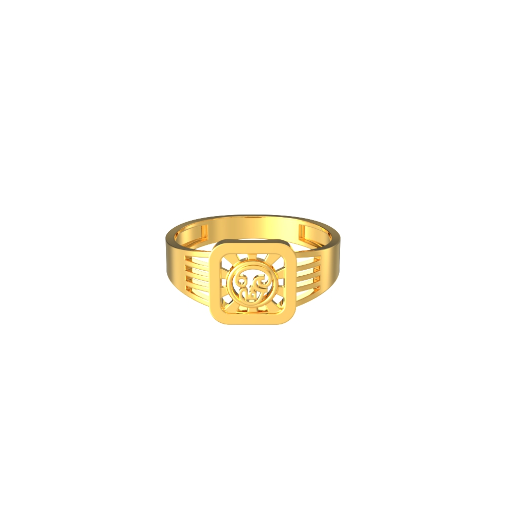 Eternal OM Gold Signet Ring