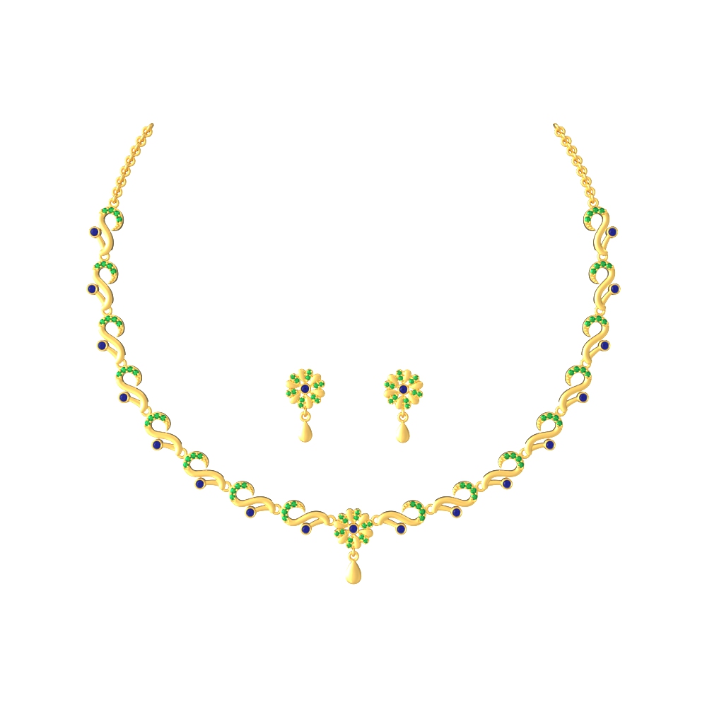 Floral-Harmony-Gold-Necklace-Set