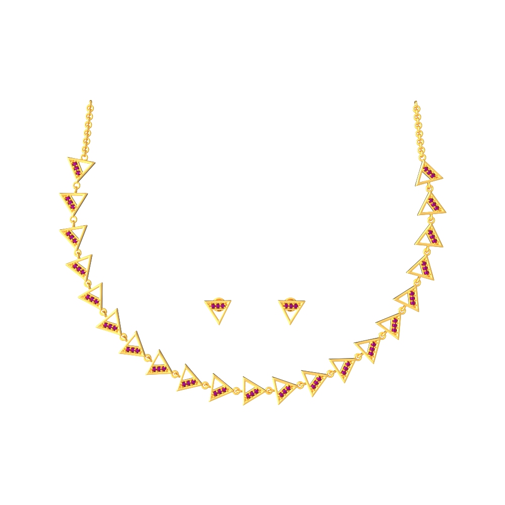 Geometric-Elegance-Gold-Necklace-Set