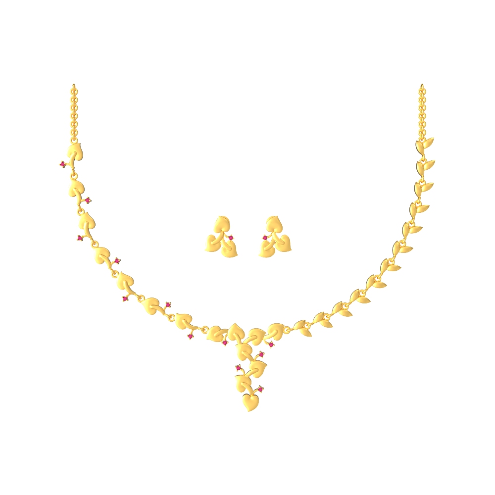 Leafy-Elegance-Gold-Necklace-Set