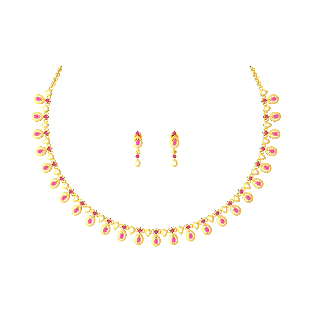 Nature-Inspired-Gold-Necklace-Set