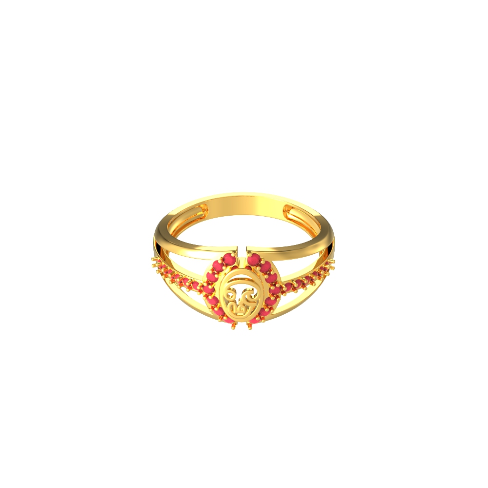 Tamil Om Stone Men's Ring