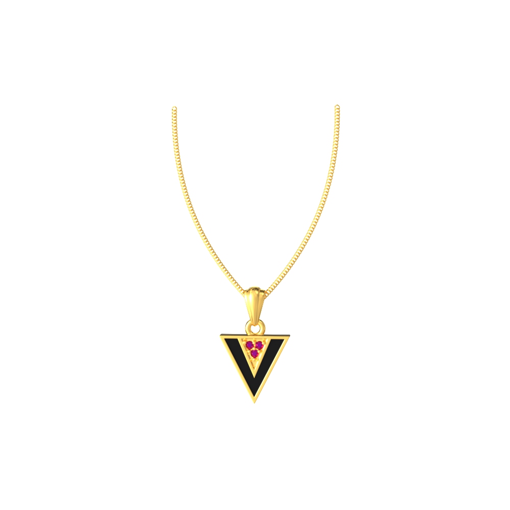 Modern triangle pendant design