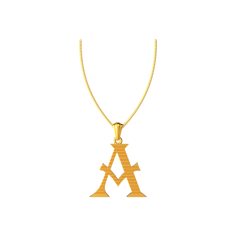 A initial alphabet gold pendant