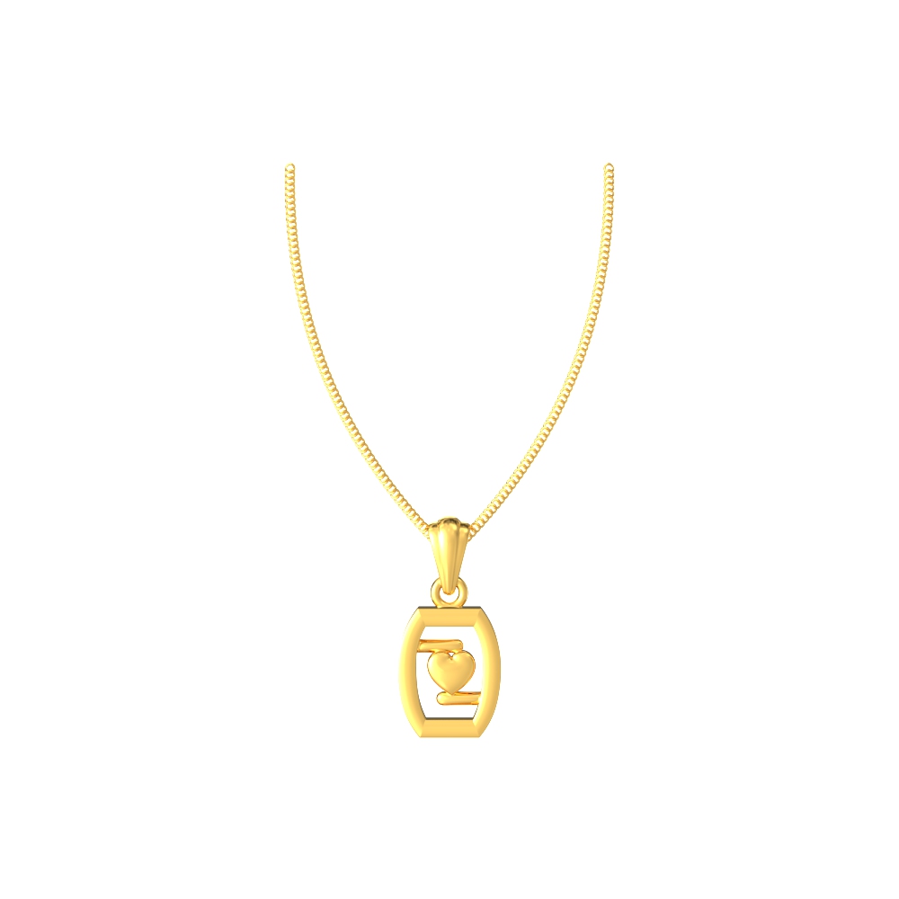 Bold heart design pendant for men