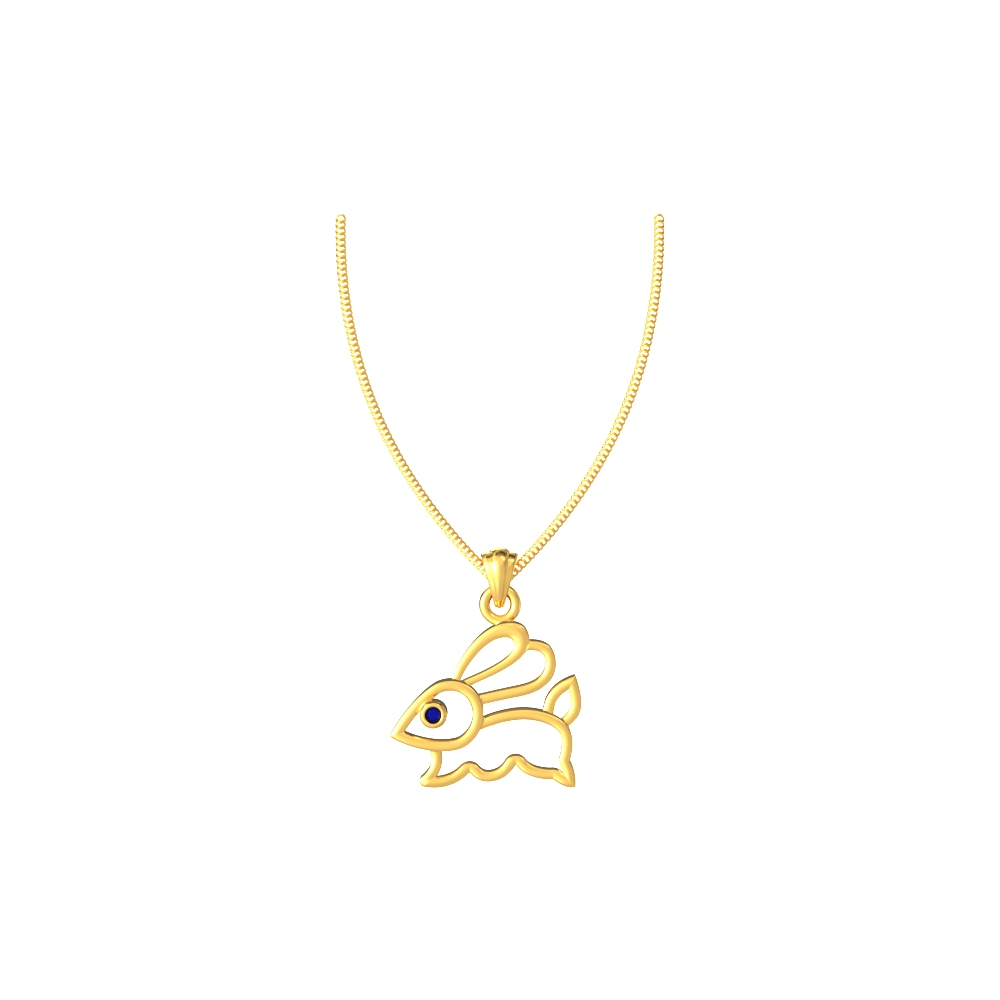 Bunny gold design pendant