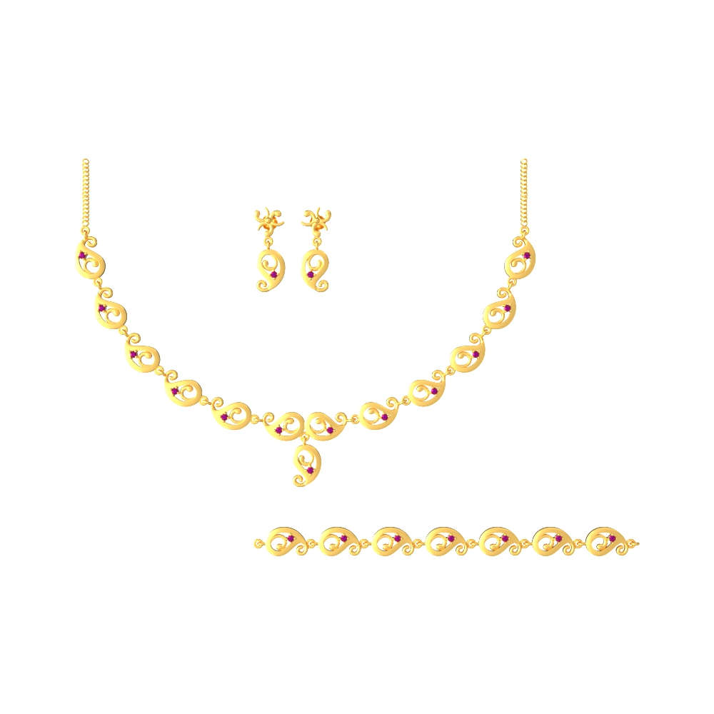 Chic Gold Necklace Set