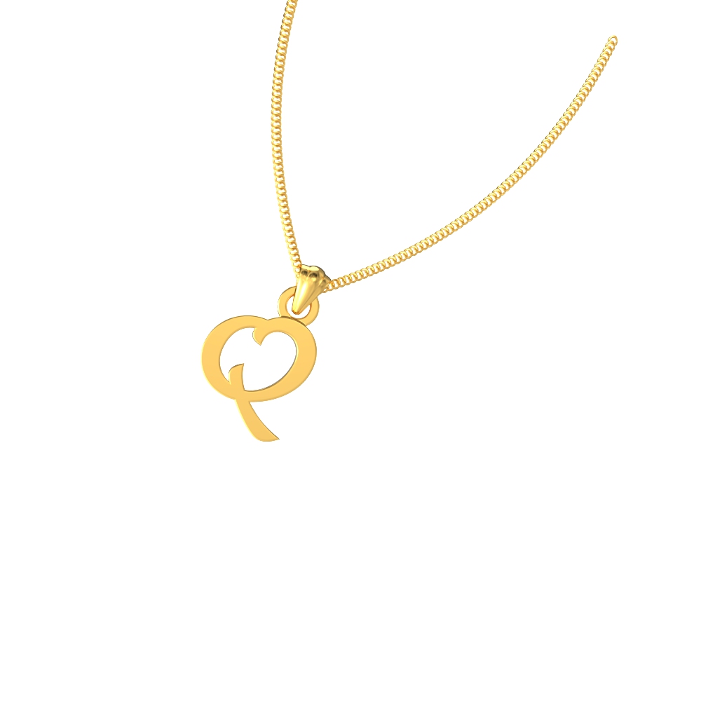 Classic gold Q pendant