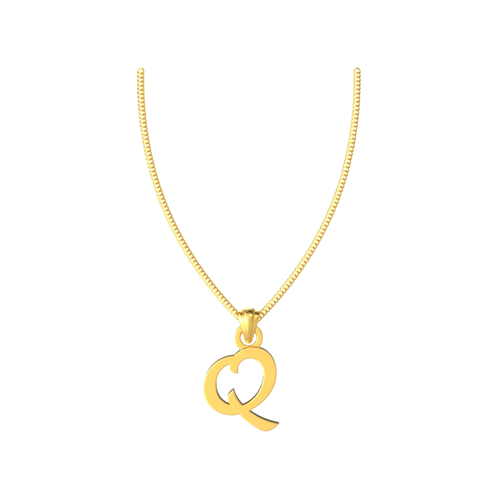 Classic gold Q pendant