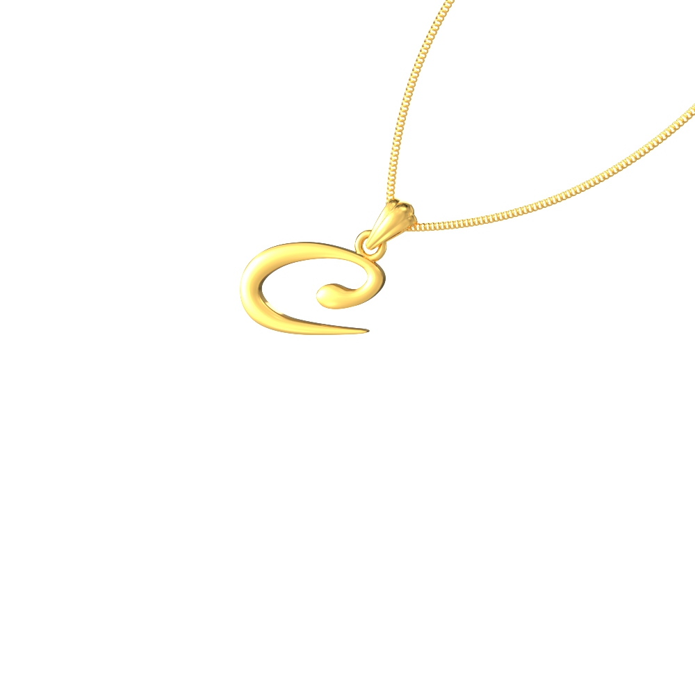 Classic gold C pendant