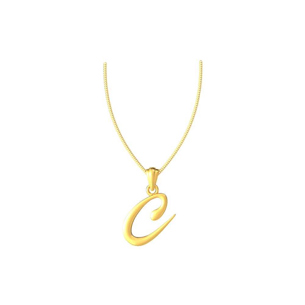 Classic gold C pendant