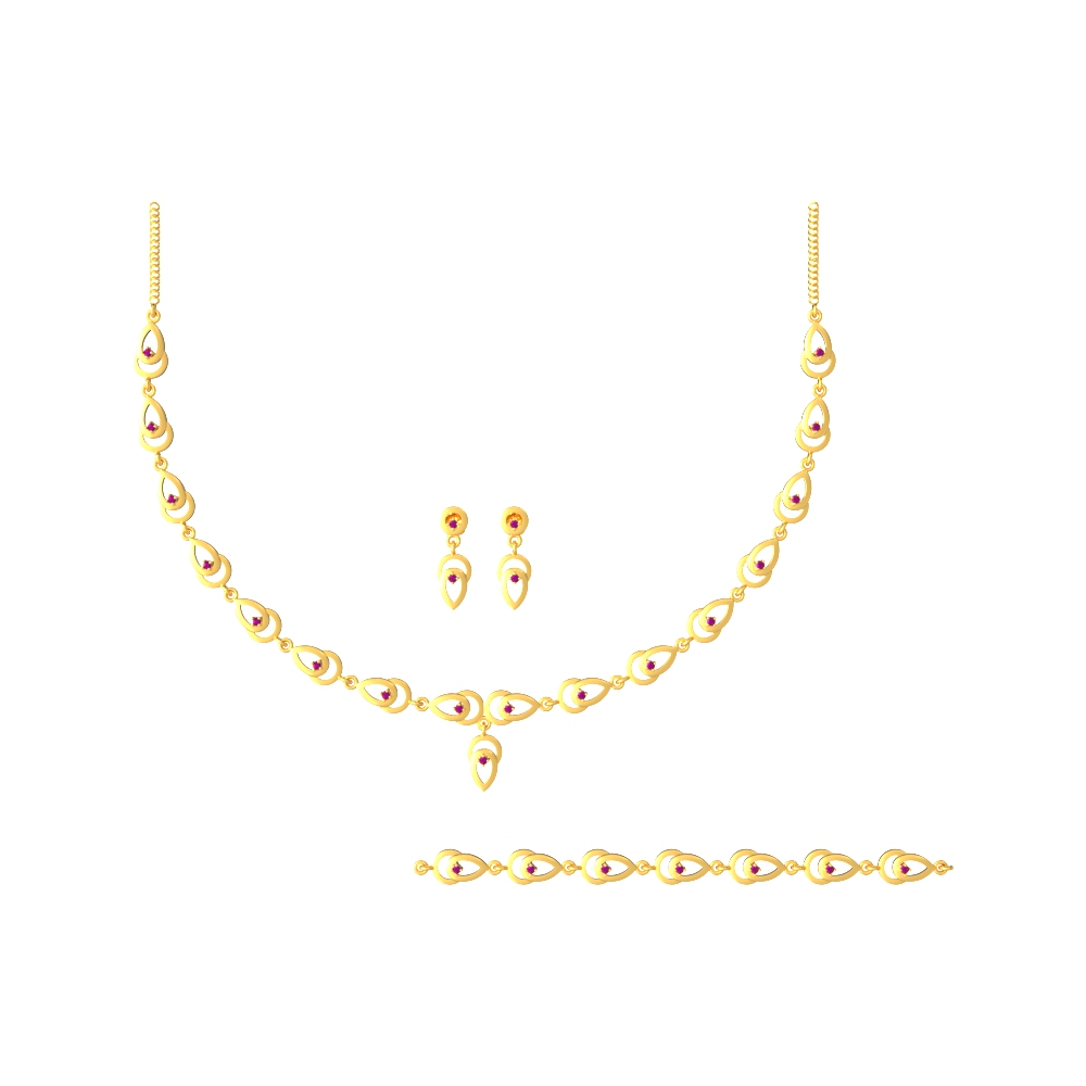 Curvaceous Gold Necklace Set