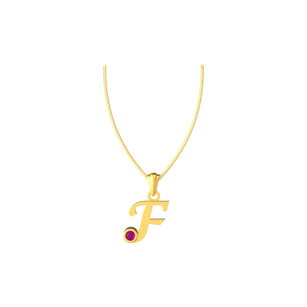 F Gold Pendant