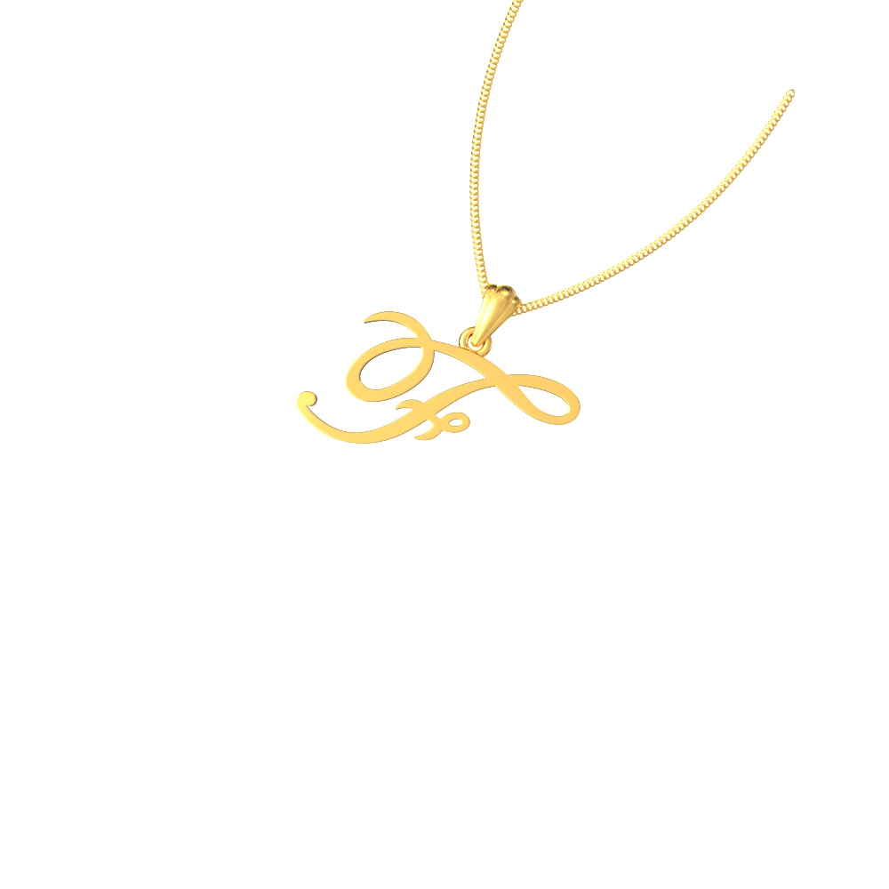 Fashionable Gold F Pendant