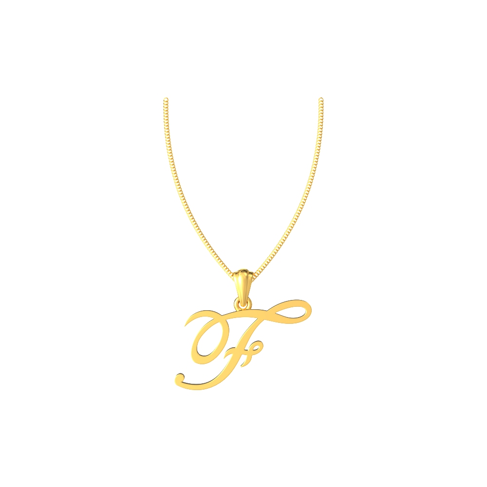 Fashionable Gold F Pendant