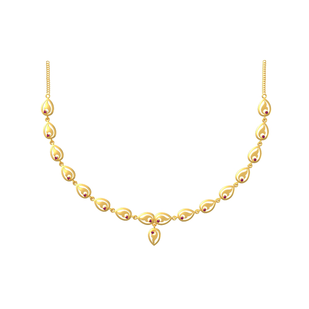 Floral bliss gold necklace set