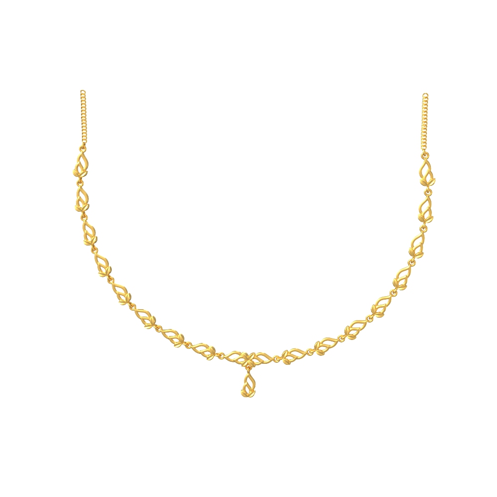 Floral fantasy gold necklace set