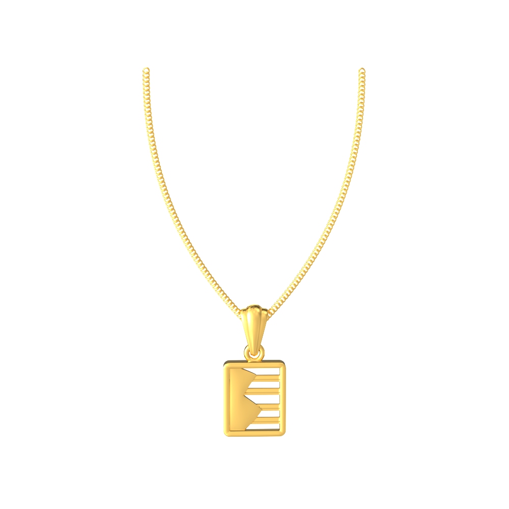 Geometric square design pendant for men