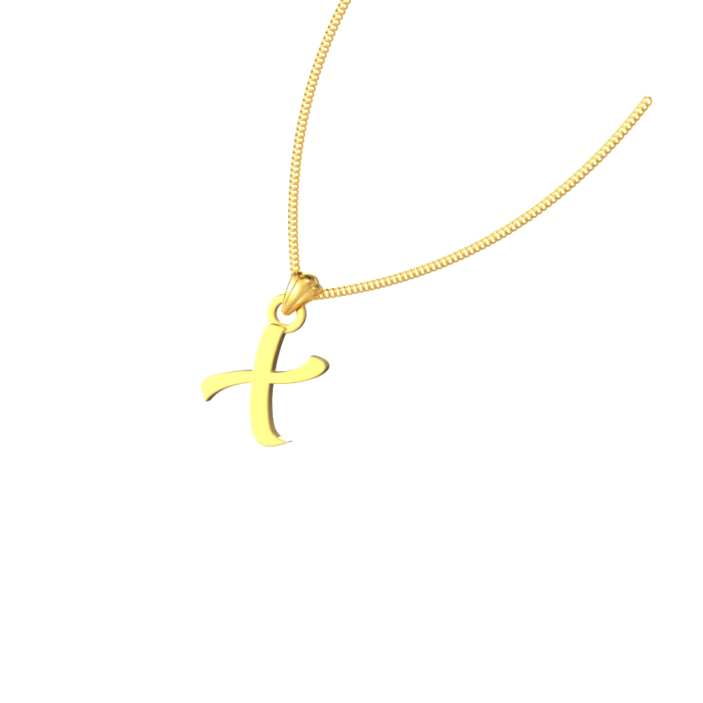 Extraordinary gold X pendant